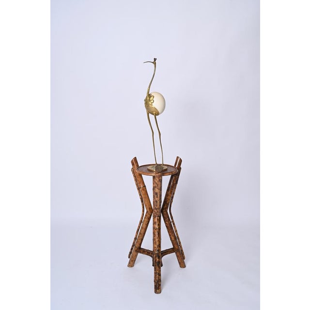 Italian Tiger Bamboo Tripod Pedestal or Plant Stand, Italy, 1950s For Sale - Image 6 of 15