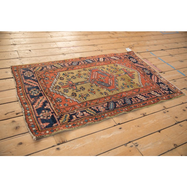 Shabby Chic Antique Heriz Rug - 2'8" x 4'3" For Sale - Image 3 of 8