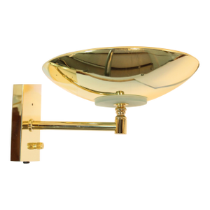 Vintage Mid Century Modern Brass Flying Saucer Wall Sconce