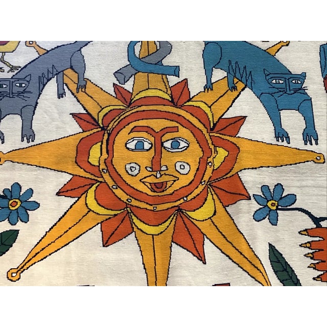 1973 Carlos Páez Vilaró Abstract Art Modernist Paez Vilaro Tapestry For Sale - Image 9 of 10