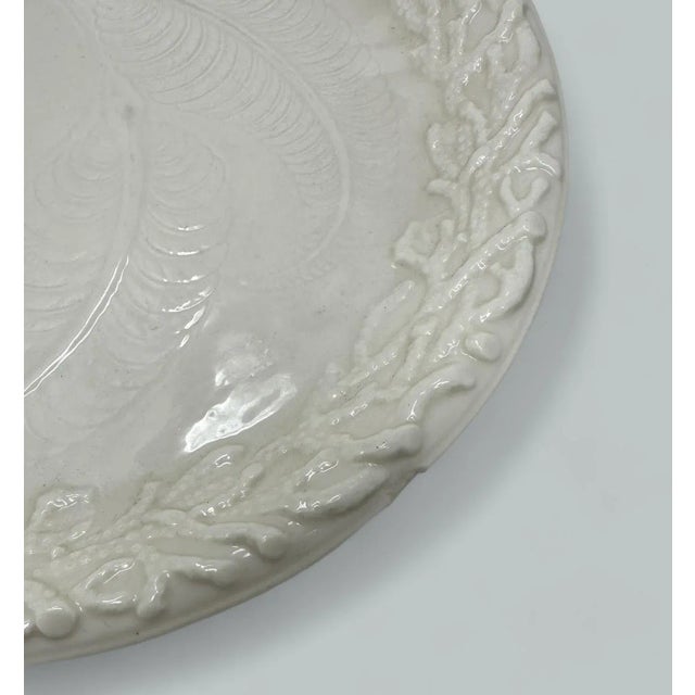 Black Antique Irish Belleek Porcelain Echinus Tray Centerpiece Black Mark Ireland 1891 For Sale - Image 8 of 9