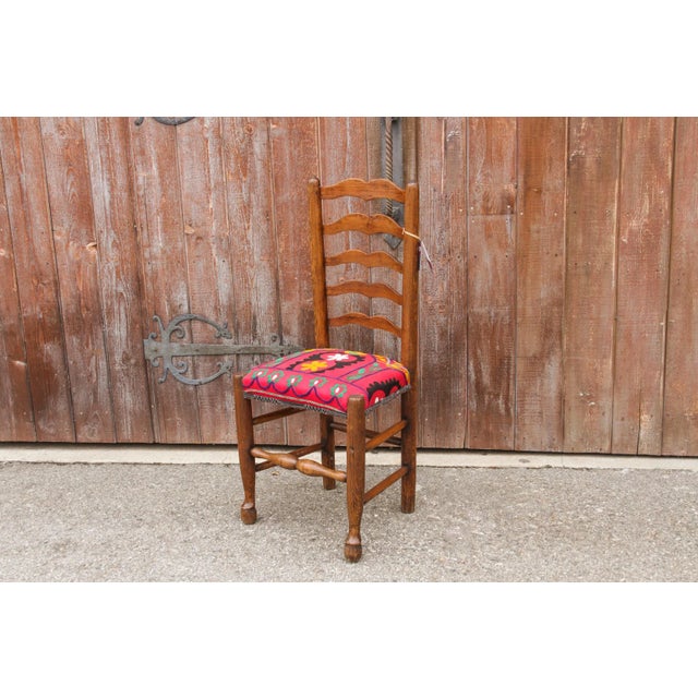 Brown Antique 19th Century English Suzani Chair For Sale - Image 8 of 10