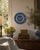 A striking late 20th-century blue and white ceramic plate by Mottahedeh from the discontinued Greek Revival pattern. Based...