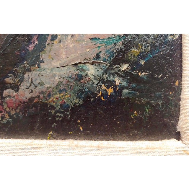 Francis Kelly Portrait of Harlequin - 1960s Expressionist Oil Painting For Sale - Image 4 of 7