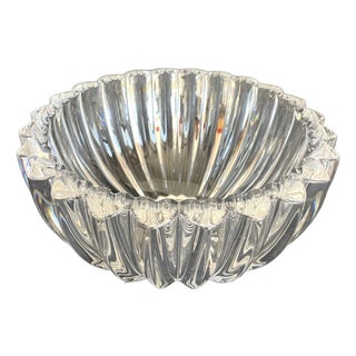 Vintage Tiffany & Co. Fluted Crystal Candy Dish With Heart Rim For Sale