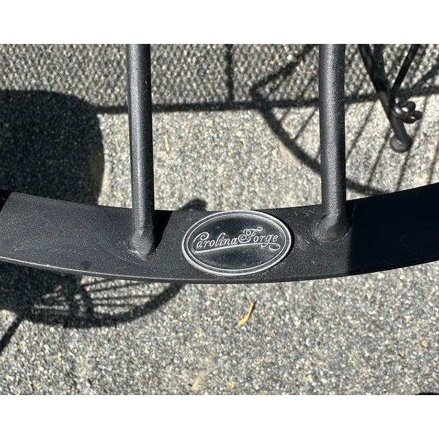 Metal Mid-Century Modern Carolina Forge Dining Table & 6 Chairs For Sale - Image 7 of 7