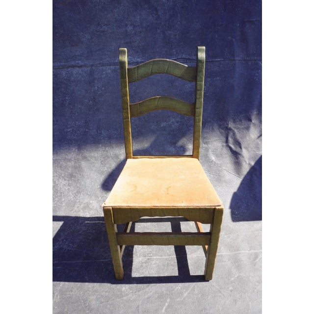 Early 20th Century Early 20th Century Monterey Classic Green Decorated Chair For Sale - Image 5 of 7
