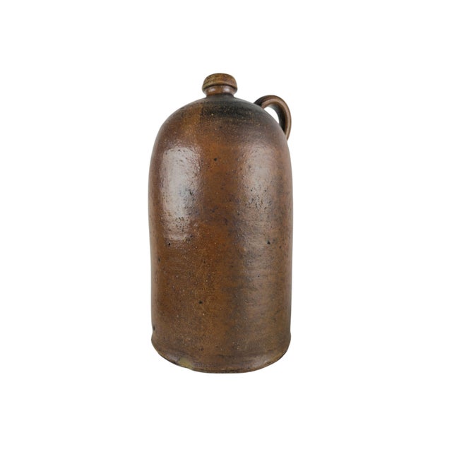 Stoneware Water Bottle with Handle from Crinitz, 1900s For Sale - Image 3 of 6