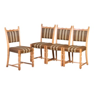 Vintage Danish Oak Chairs, 1960s, Set of 4 For Sale