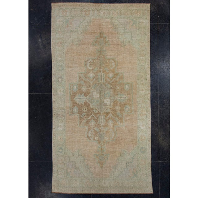 Brown Turkish Vintage Runner Rug 4'4" x 8'3" #17112 For Sale - Image 8 of 8