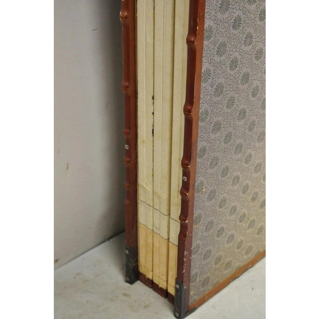 Mid 20th Century Chinoiserie Japanese Cherry Blossom Byobu 8 Panel Folding Screen Room Divider For Sale - Image 11 of 12