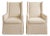 Pair of Restoration Hardware Ames Slipcovered Wingback Chairs in Ivory Linen For Sale