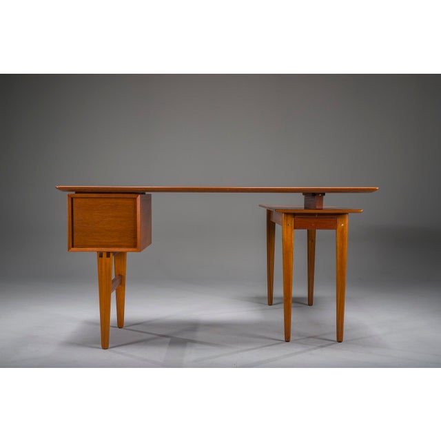 Mid-Century Modern L-Shaped Teak Desk, 1970s For Sale - Image 14 of 18