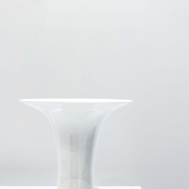 Minimalist White-Glazed Porcelain Vase by Jan Van Der Vaart, Netherlands, 1987 For Sale - Image 4 of 13