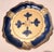 Art Nouveau Mid 20th Century Florentine Giltwood Italian Coasters Rare Mediterranean Blue - Set of 6 For Sale - Image 3 of 5