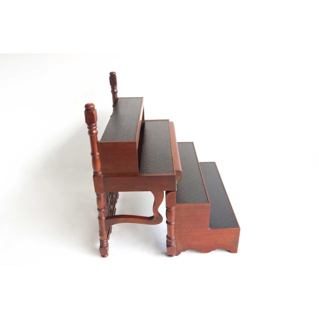 Antique French Gothic Revival Wood Hall Bench, 1880s For Sale - Image 17 of 18