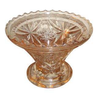 Vintage Cut Glass Bowl For Sale