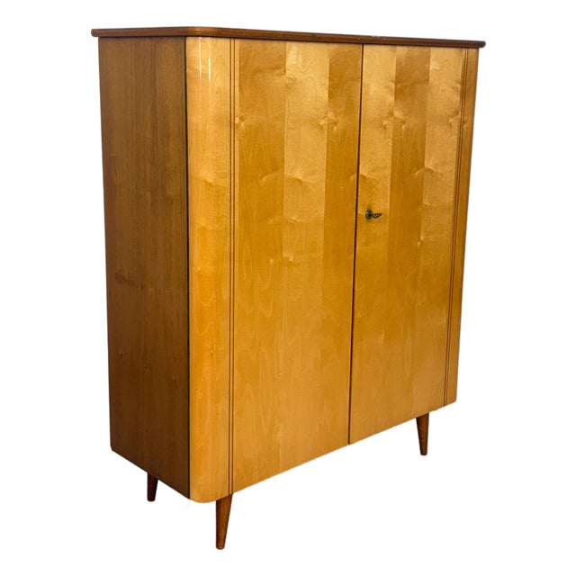 Mid-Century Modern Linen Cabinet in Birch For Sale