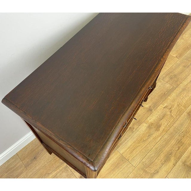 Vintage French Louis Style Oak Chest of 3 Drawers For Sale - Image 12 of 16