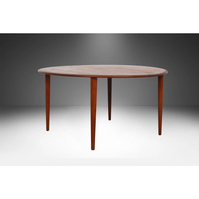 Teak Midcentury Round Coffee Table Peter Hvidt & Orla Molgaard-Nielsen for France & Son For Sale - Image 10 of 12