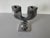 Mid-Century Modern Vintage Don Drumm Brutalist Cast Aluminum Double Candle Holder, Signed For Sale - Image 3 of 12