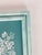 Contemporary Aqua Blue & White Floral Painting in Distressed Vintage Frame - Unsigned For Sale - Image 9 of 9