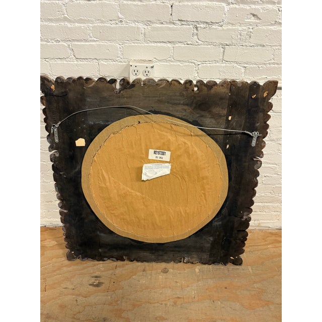 Heavily Textured Beveled Wall Mirror For Sale - Image 4 of 12