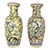 Large Vintage Famille Jaune Chinese Imperial Yellow Porcelain Floor Vases With Five Clawed Dragons, a Pair 25" For Sale