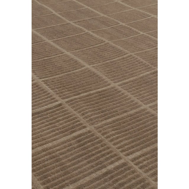 Contemporary Oversized High-Low Grid Wool Mohair Rug by Rug & Kilim, India For Sale In New York - Image 6 of 10