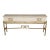Creme Narrow Depth Finished Gilded Iron Hollywood Regency Style Console Table For Sale