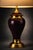 Hollywood Regency Hollywood Regency Eggplant & Brass Table Lamp With New 17” Shade For Sale - Image 3 of 12