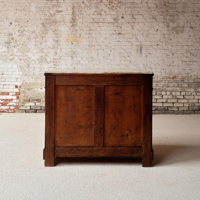 Late 19th Century Late 19th Century French Walnut Buffet With Marble Top For Sale - Image 5 of 10