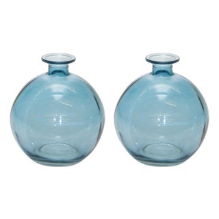 Glass Bubble Vase (Set of 2) For Sale