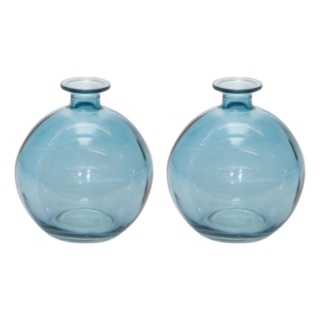 Glass Bubble Vase (Set of 2) For Sale