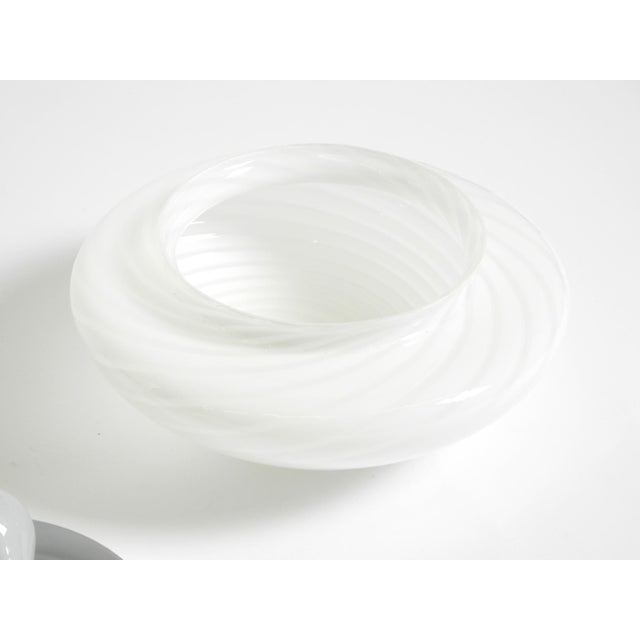 Swirl Flush Mount in Glass and Metal Base, 1980s For Sale - Image 17 of 18