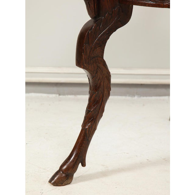Wood Antique Hand Carved Mahogany Swan Bench For Sale - Image 7 of 9