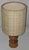 Vintage Table Lamp with Turned Yew Wood Base and Linen Shade, 1970s For Sale - Image 4 of 7