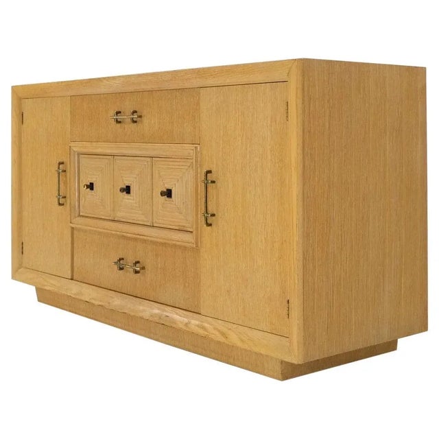 Cerused Oak Mid Century Credenza Sideboard Dresser Cabinet Buffet For Sale - Image 13 of 13