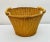Tan Vintage 1970s Rattan Handled Round Wicker Basket For Sale - Image 8 of 8