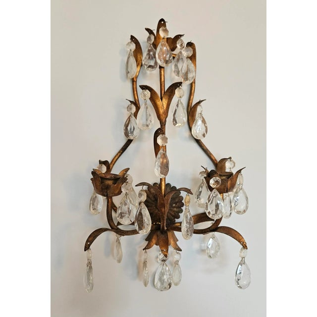 French Provincial 1960s Hollywood Regency Candle Sconces - A Pair For Sale - Image 3 of 11