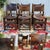 Set of 6 English chairs in oak and leather, late 19th century (1 seat has a leather defect) - W=44cm D=43cm H=90cm AH=45cm
