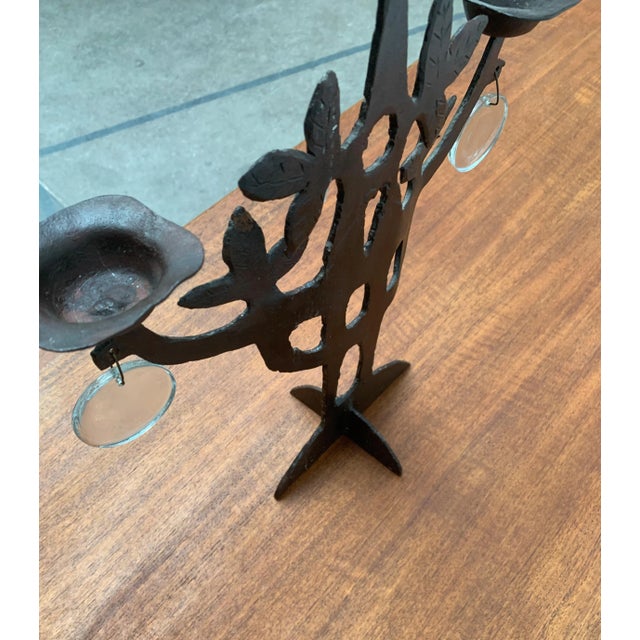 Metal Mid-Century Brutalist Tree of Life Candle Holder by Bertill Vallien for Kosta Bode For Sale - Image 7 of 18