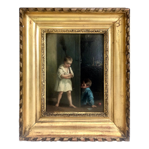Children at Play in a 19th-Century Northern European Painting