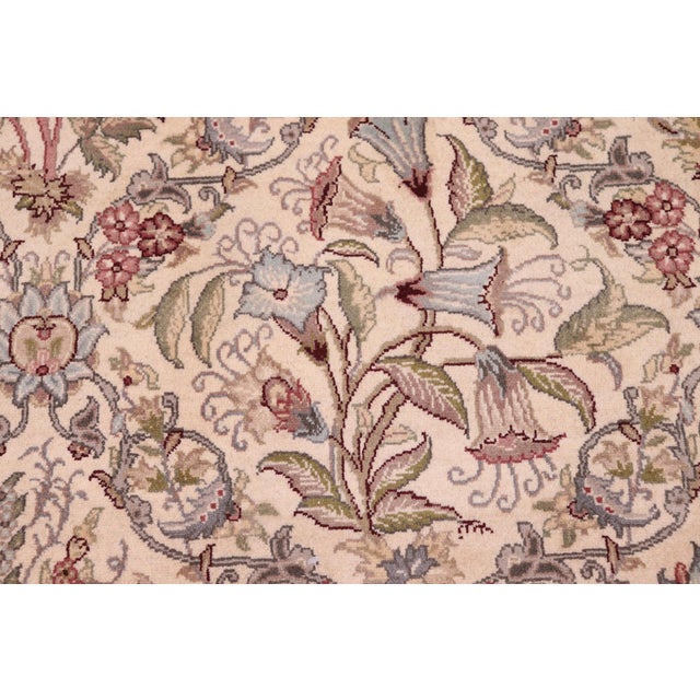 Shabby Chic Pak-Persian Ivory/Ivory Wool Rug - 9'1'' X 12'3'' For Sale In New York - Image 6 of 8