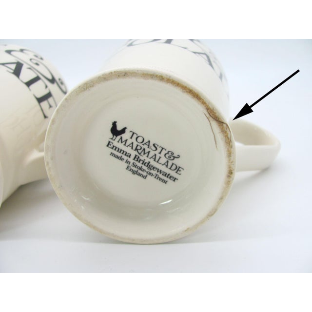 Black 2014 Emma Bridgewater Black Toast & Marmalade Tall Mugs - Set of 4 For Sale - Image 8 of 10
