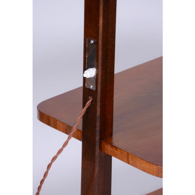 1930s Art Deco Walnut Floor Lamp attributed to J. Halabala for Up Závody, Czech, 1930s For Sale - Image 5 of 16