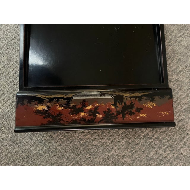 1950s Vintage Lacquer Tray From Vietnam For Sale - Image 5 of 13