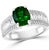 1.8 Carat Oval Tsavorite and 1.5 Carat Diamond in 14 Karat Gold Ring Estate For Sale In New York - Image 6 of 18