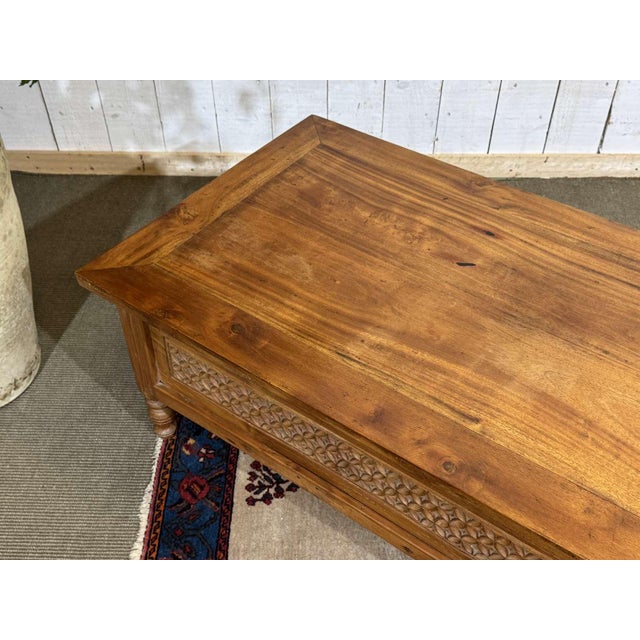 Vintage Indian Teak Coffee Table, 1970s For Sale - Image 13 of 16