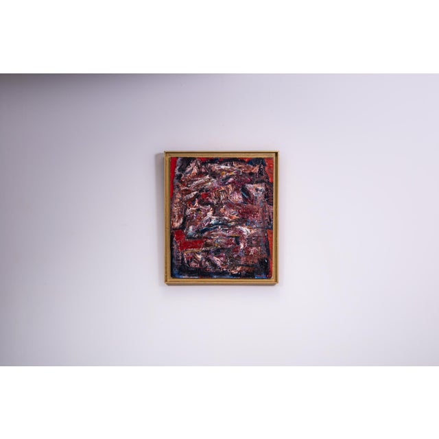 Jozef Mees, Abstract, 1962, Oil on Medium-Density Fibreboard For Sale - Image 10 of 10